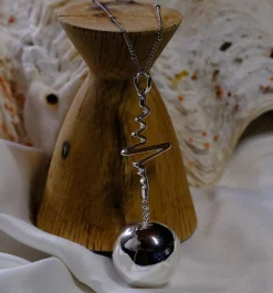 Babireva Bola de grossesse avec chaîne Spirales Argent