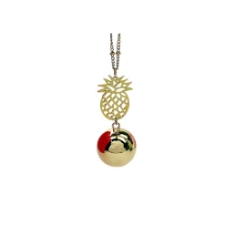 Babireva Bola de grossesse avec chaîne Ananas Or