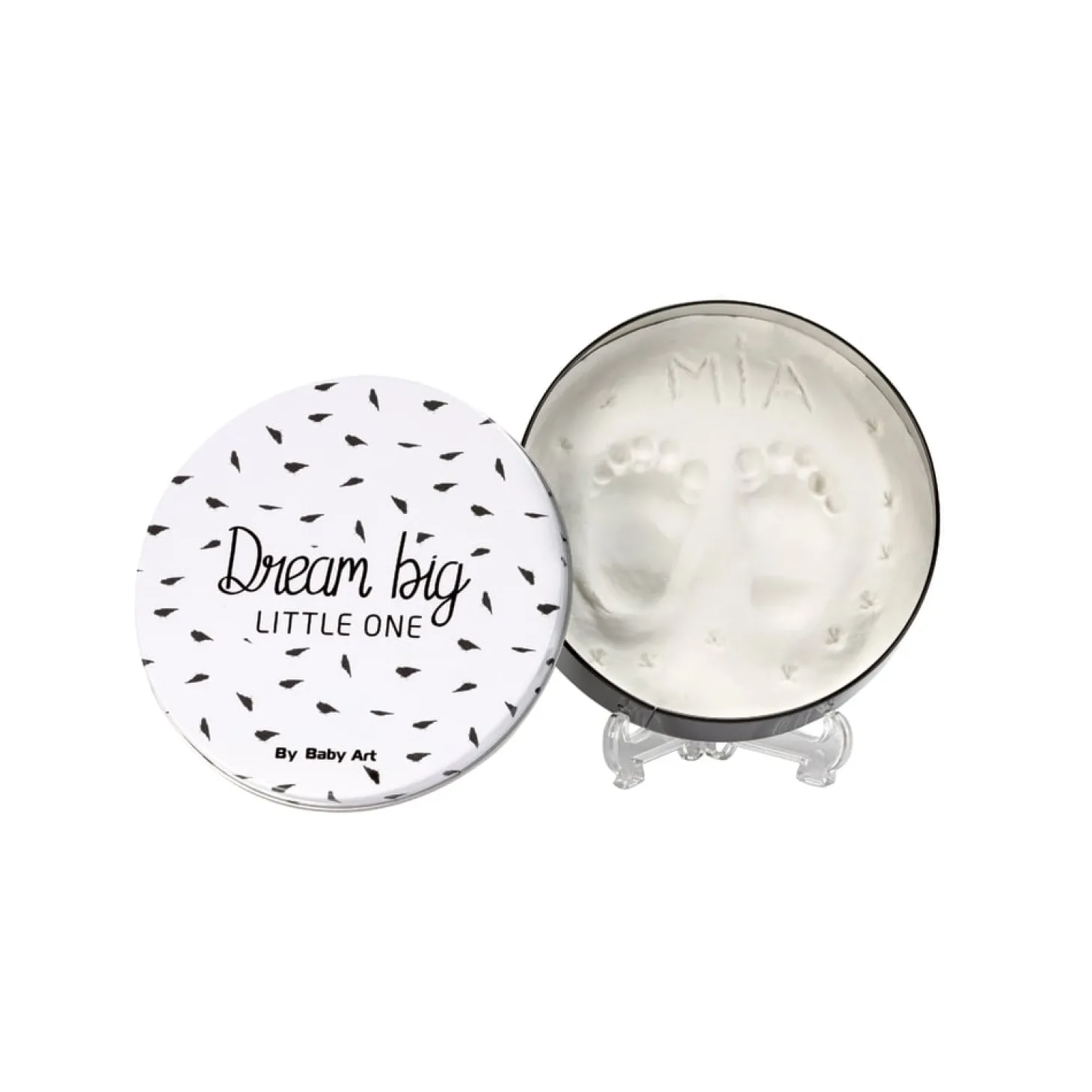 Baby Art Boîte magique empreinte ronde Blanc Et Noir
