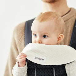 BabyBjörn                    2 bavoirs pour porte-bébé Mini/Move    Blanc, Tencel