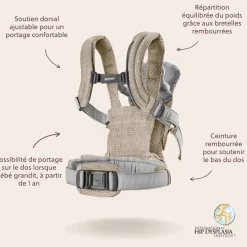 BabyBjörn                    Porte-Bébé Harmony    Gris beige