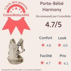 BabyBjörn                    Porte-Bébé Harmony    Gris beige