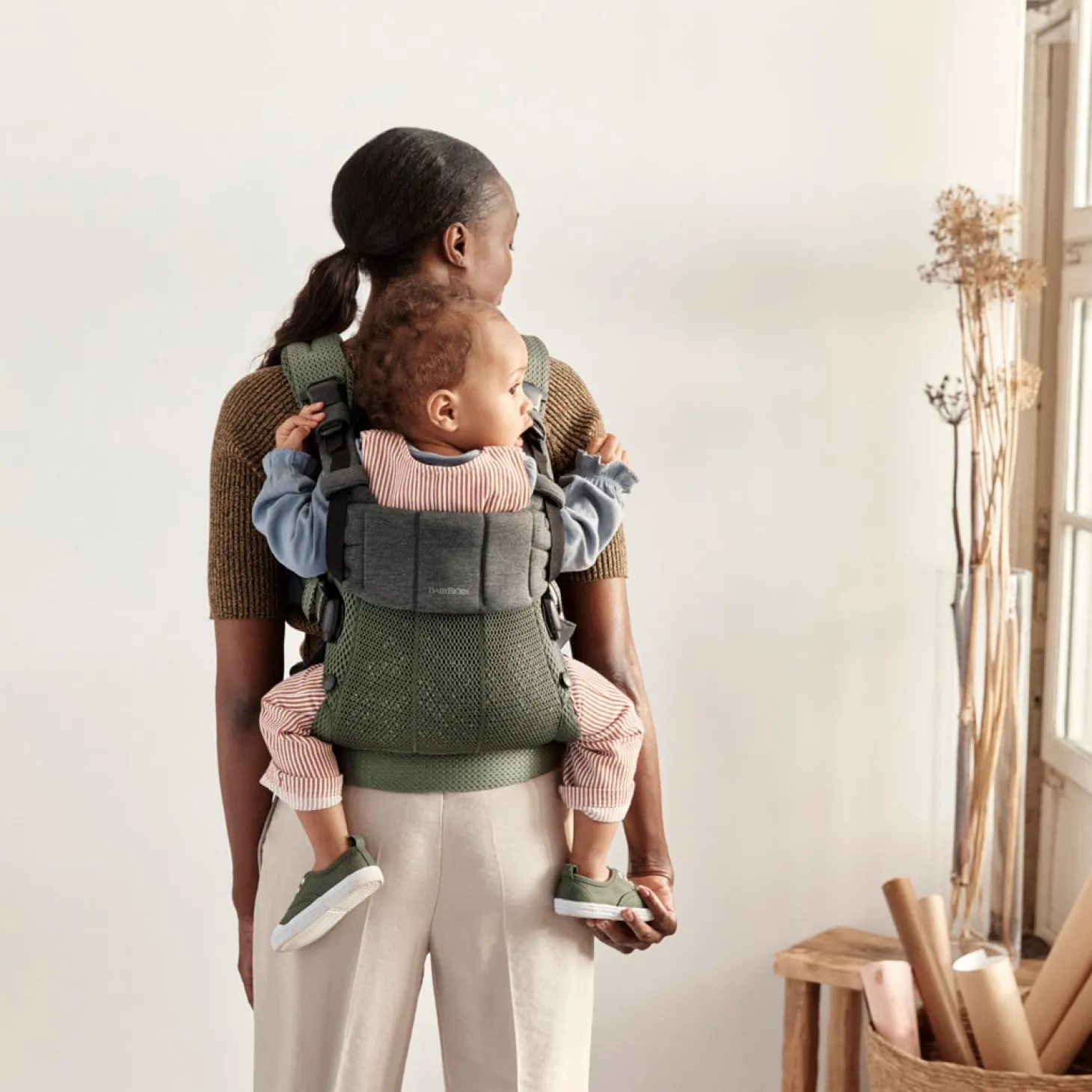 BabyBjörn Porte-bébé Harmony Mesh 3D Vert Foncé