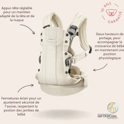 BabyBjörn Porte-bébé Harmony Mesh 3D Crème