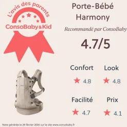 BabyBjörn                    Porte-bébé harmony mélange tissé chiné    Beige Clair