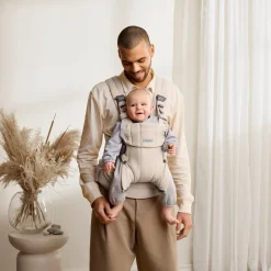 BabyBjörn                    Porte-bébé harmony mélange tissé chiné    Beige Clair