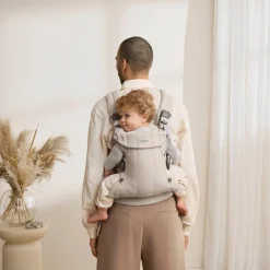 BabyBjörn                    Porte-bébé harmony mélange tissé chiné    Beige Clair