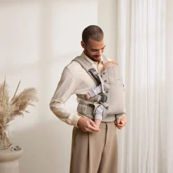 BabyBjörn                    Porte-bébé harmony mélange tissé chiné    Beige Clair