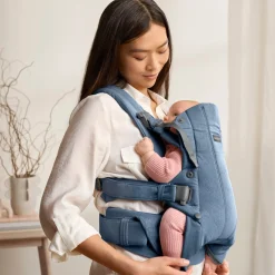 BabyBjörn                    Porte-bébé harmony mélange tissé chiné    Bleu clair