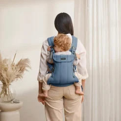 BabyBjörn                    Porte-bébé harmony mélange tissé chiné    Bleu clair