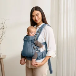 BabyBjörn                    Porte-bébé harmony mélange tissé chiné    Bleu clair