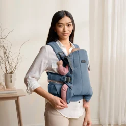 BabyBjörn                    Porte-bébé harmony mélange tissé chiné    Bleu clair