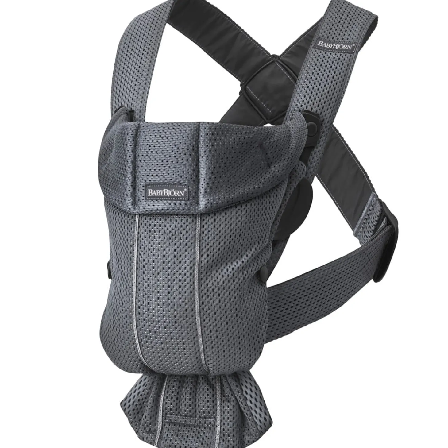 BabyBjörn Porte-bébé Mini Anthracite, Mesh 3D