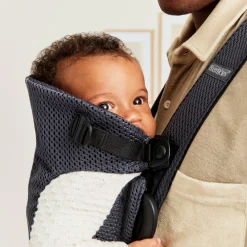 BabyBjörn Porte-bébé Mini Anthracite, Mesh 3D