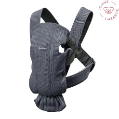 BabyBjörn Porte-bébé Mini Anthracite, Mesh 3D