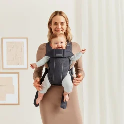 BabyBjörn Porte-bébé Mini Anthracite, Mesh 3D