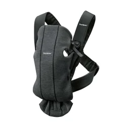 BabyBjörn Porte-bébé Mini Jersey Gris Charbon, Jersey 3D