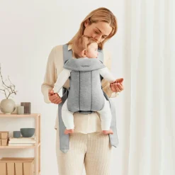 BabyBjörn                    Porte-bébé Mini Jersey    Gris Clair, Jersey 3D