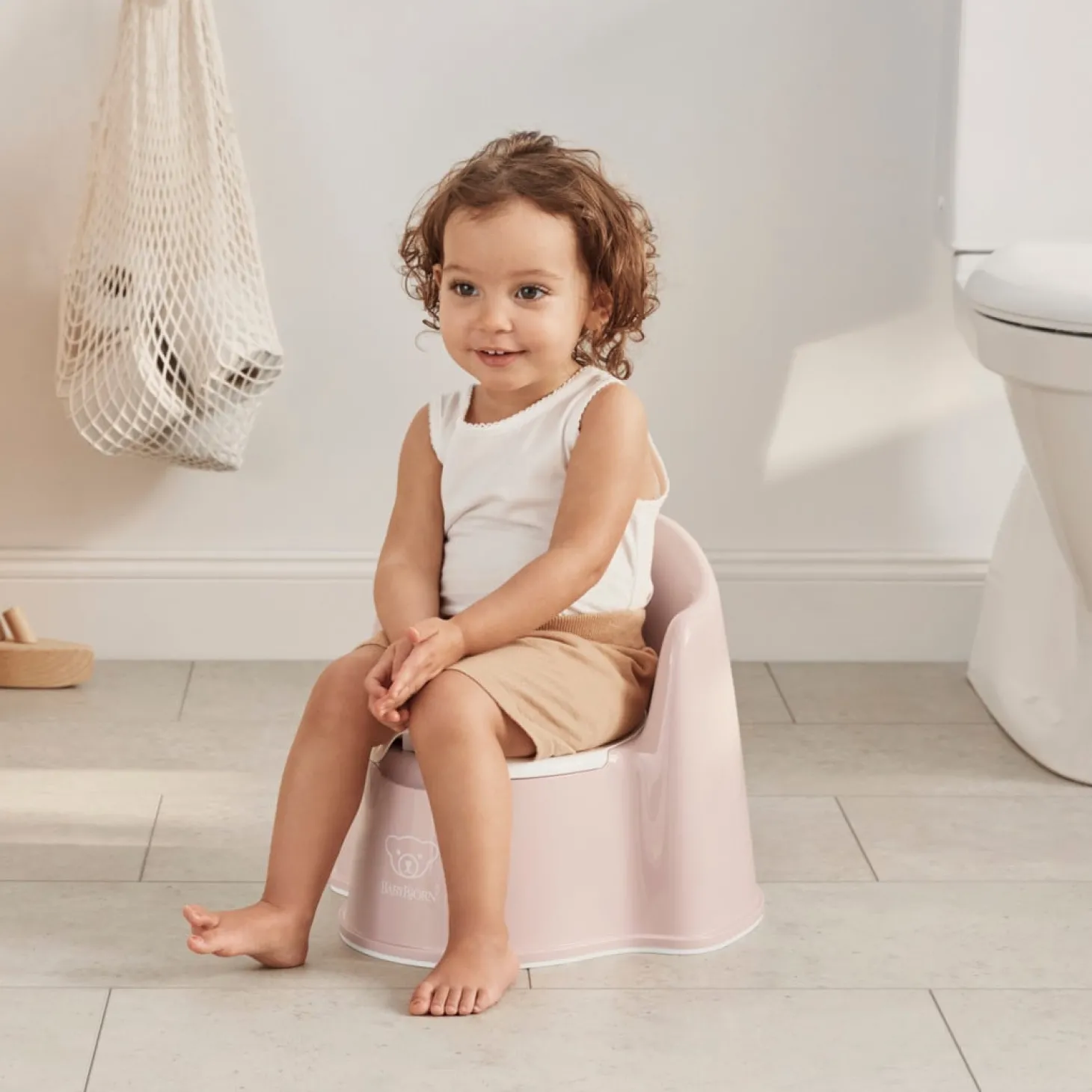 BabyBjörn Pot fauteuil Rose Pastel/Blanc