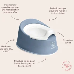 BabyBjörn                    Pot Smart    Bleu Profond/Blanc