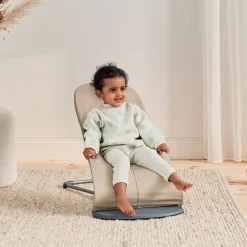 BabyBjörn Transat bébé balance soft tissé Kaki/Beige