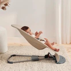 BabyBjörn Transat bébé balance soft tissé Kaki/Beige