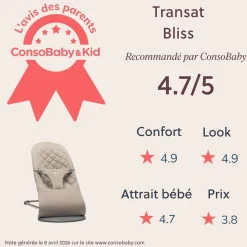 BabyBjörn Transat bébé bliss Gris Sable
