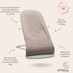 BabyBjörn Transat bébé bliss tissé Gris Sable