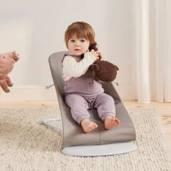 BabyBjörn                    Transat bébé bliss tissé    Gris Sable