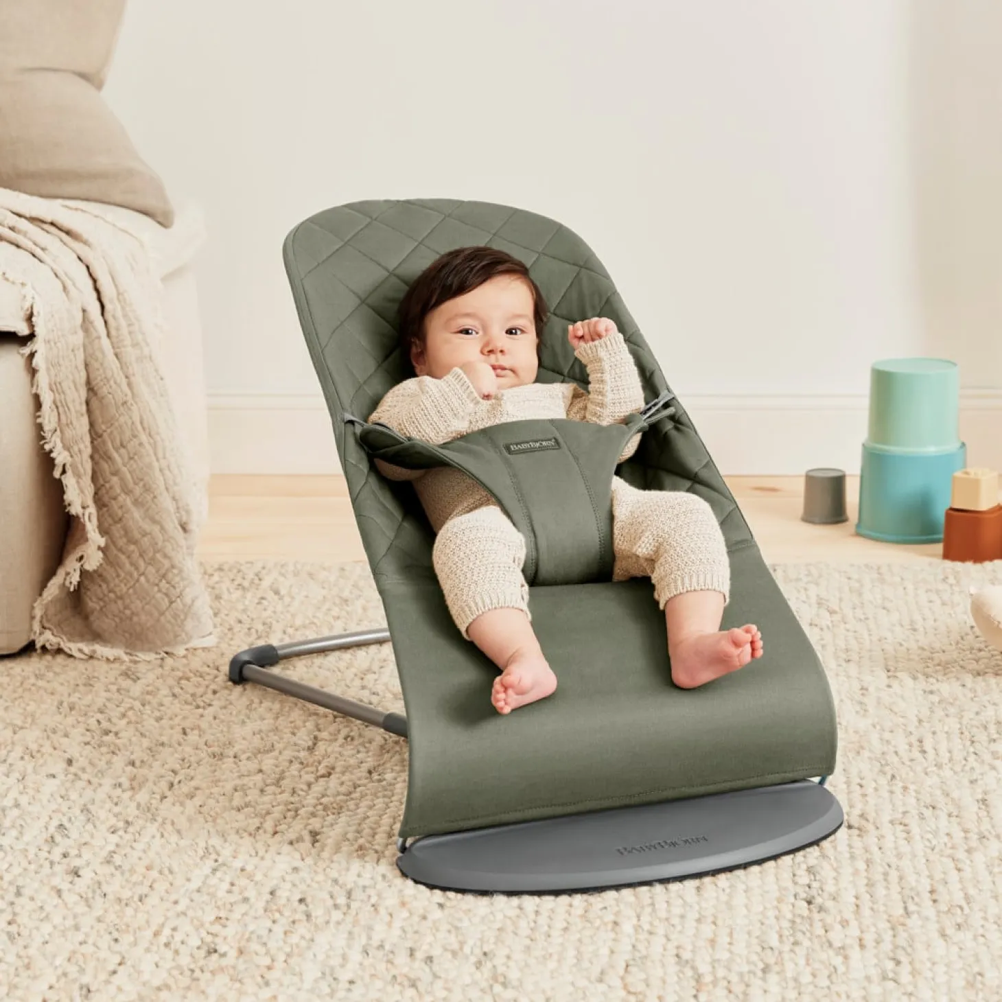 BabyBjörn Transat Bliss Coton Vert foncé