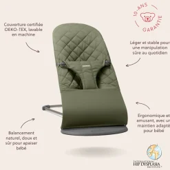 BabyBjörn Transat Bliss Coton Vert foncé