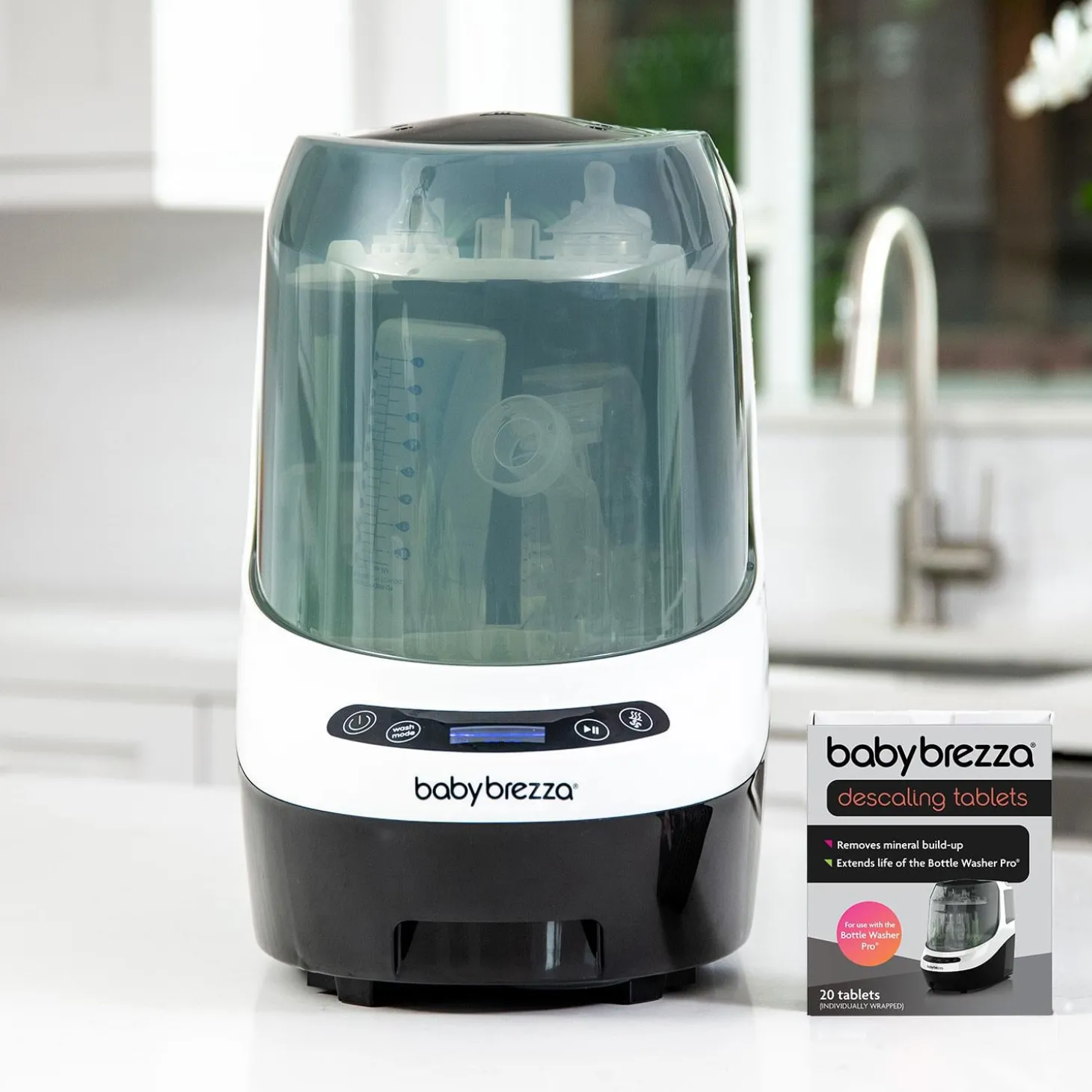 Baby Brezza Pastilles détartrage x20 Lave-bouteille Pro Blanc