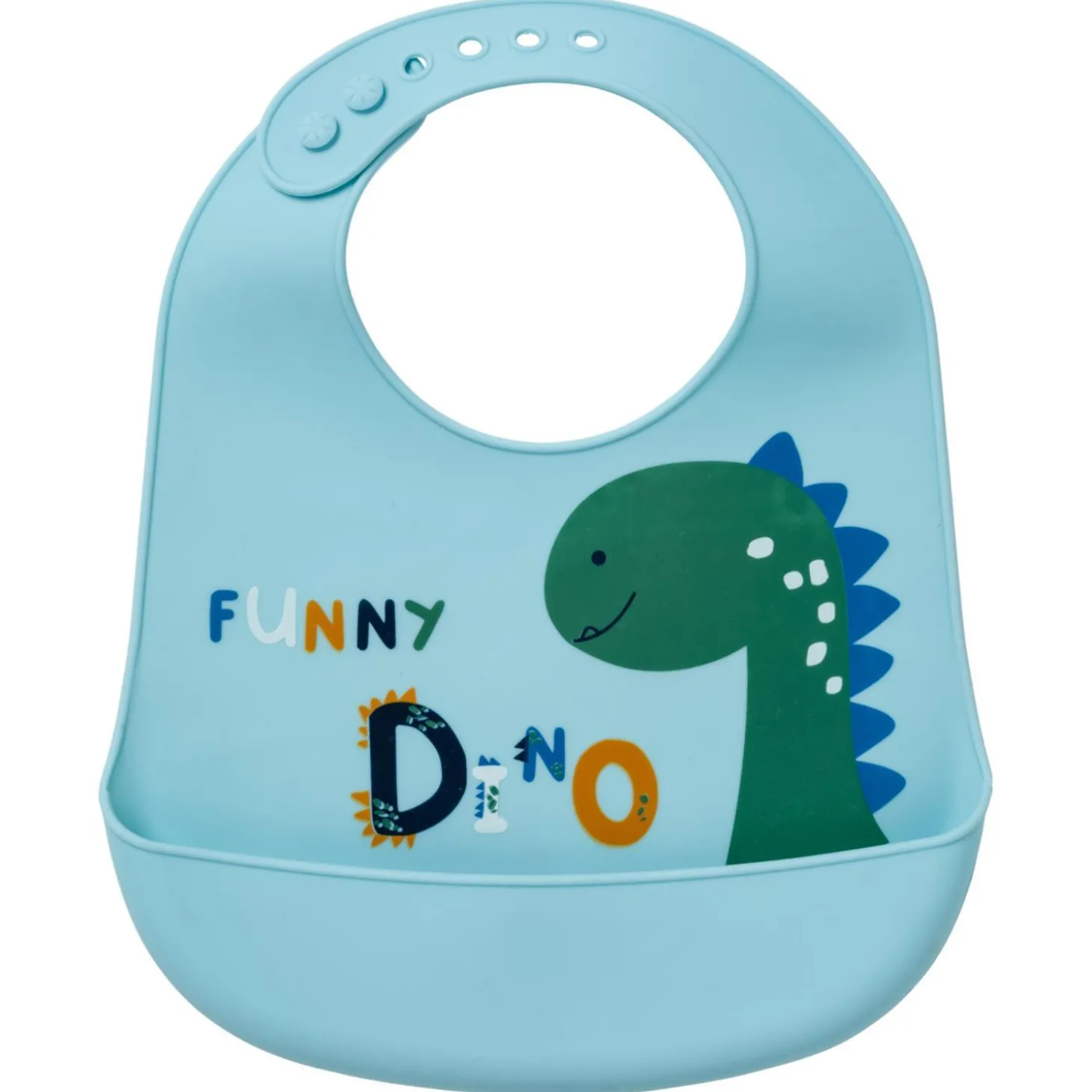 BabyCalin Bavoir à poche Funny Dino 21 x 30 cm