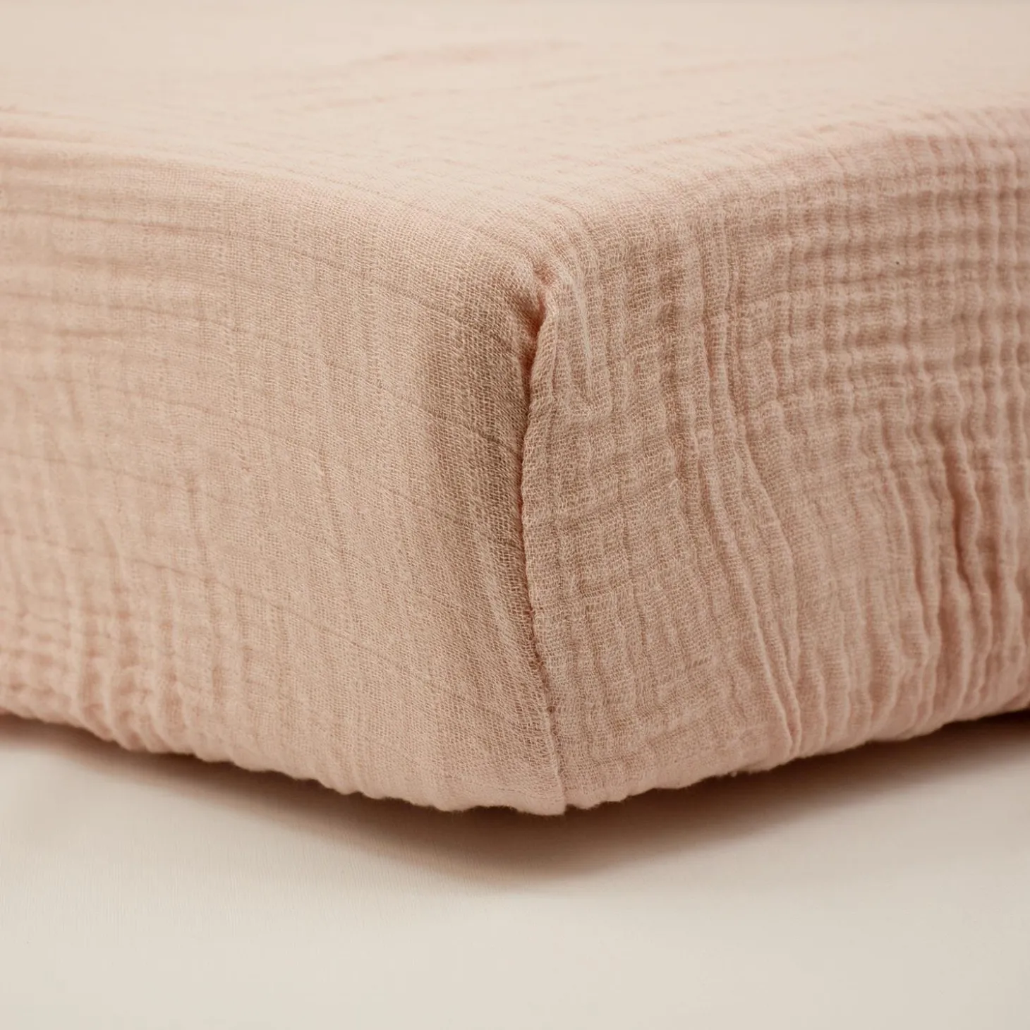 BabyCalin Drap Housse Double Gaze Rose 60x120 cm