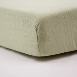 BabyCalin                    Drap Housse Double Gaze     Vert            60x120 cm
