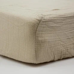 BabyCalin                    Drap Housse Double Gaze     Taupe            60x120 cm