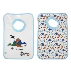 BabyCalin                    Lot de 2 Bavoirs     Dino            25 x 38 cm