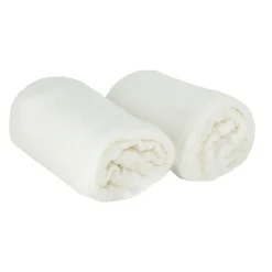 BabyCalin                    Lot de 2 Draps Housse Jersey     Blanc/Blanc            60x120 cm