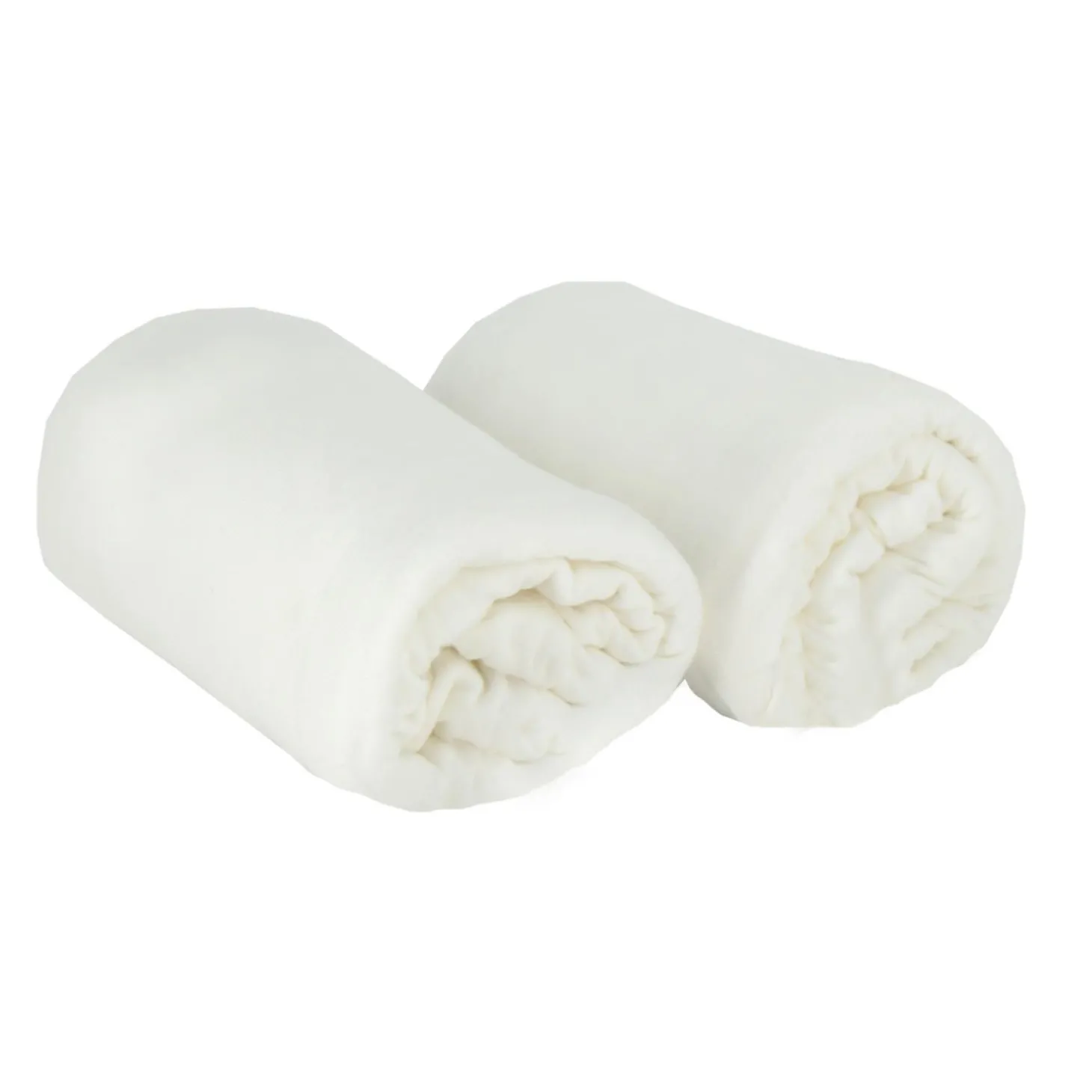 BabyCalin Lot de 2 Draps Housse Jersey Blanc/Blanc 60x120 cm