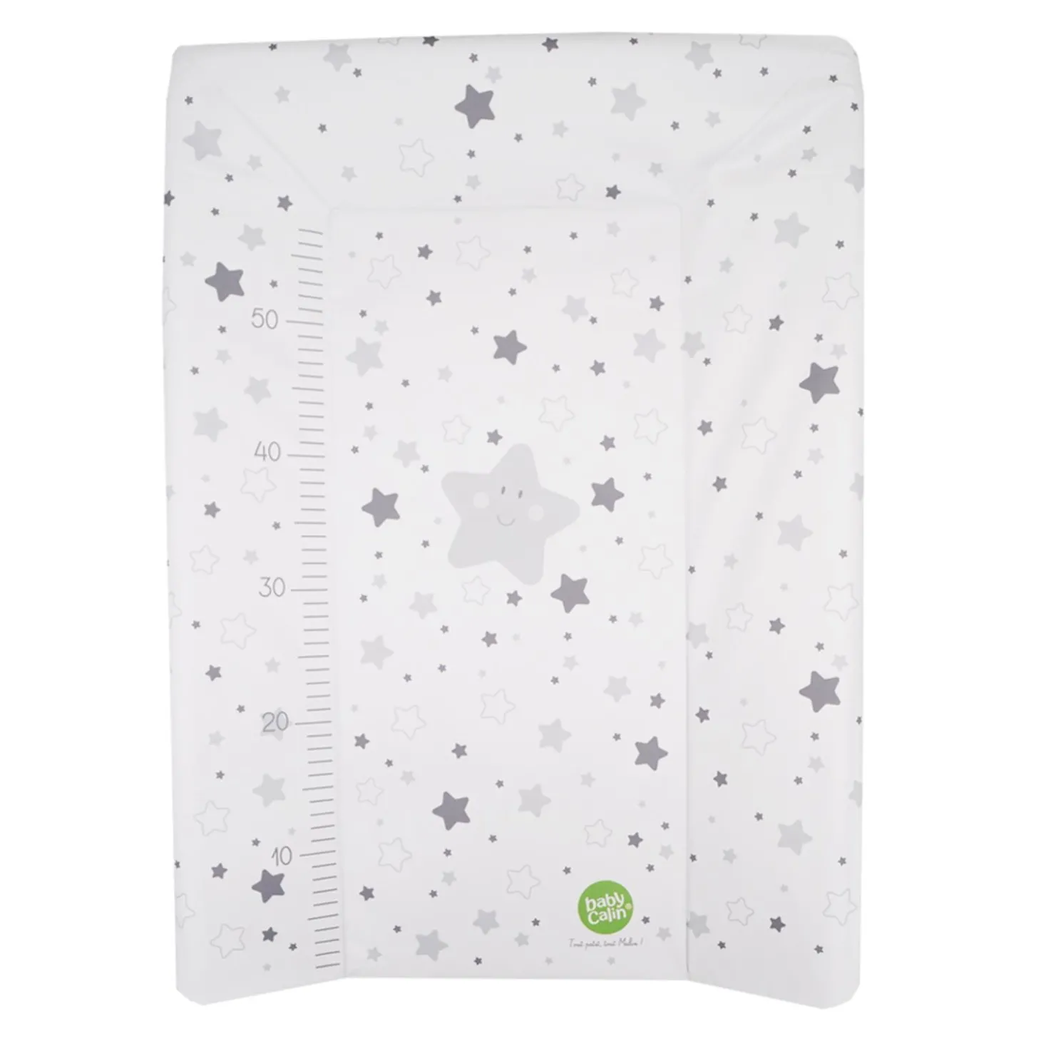 BabyCalin Matelas à langer Luxe Etoiles Grises 50x70 cm