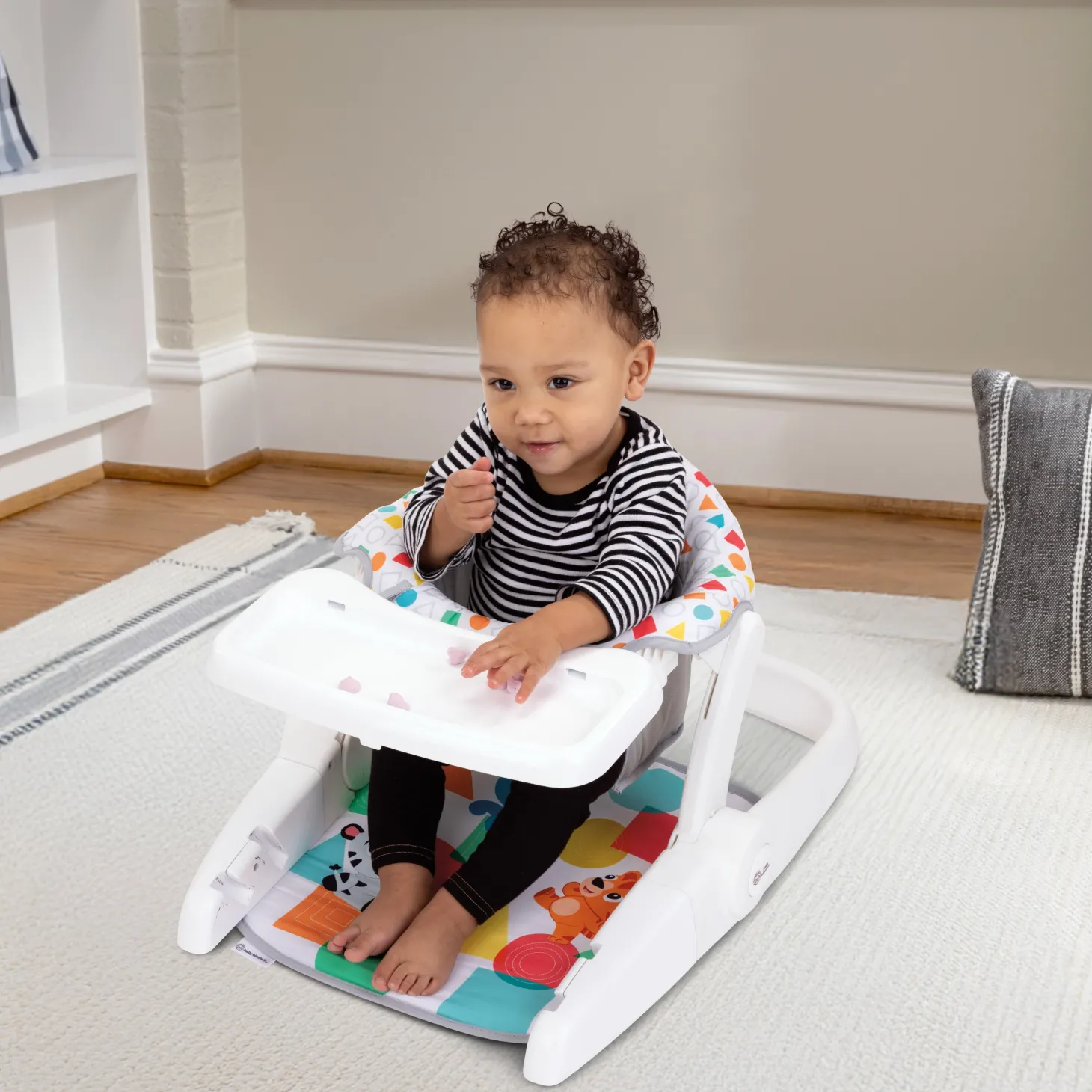 Baby Einstein Rehausseur et siège au sol 4-en-1 Tappin' Tunes Learn-to-Sit Multicolore