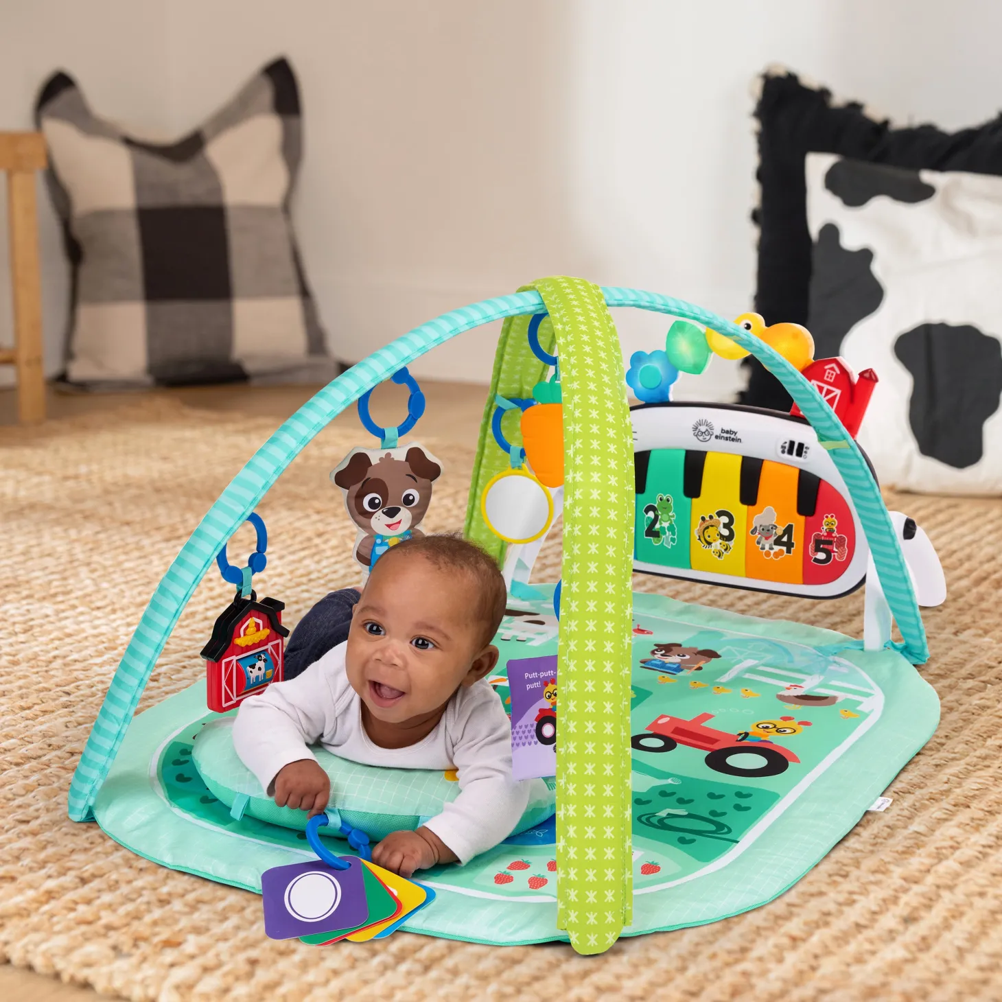 Baby Einstein Tapis d'éveil 4-en-1 Kickin’ Tunes Musical Meadow Vert
