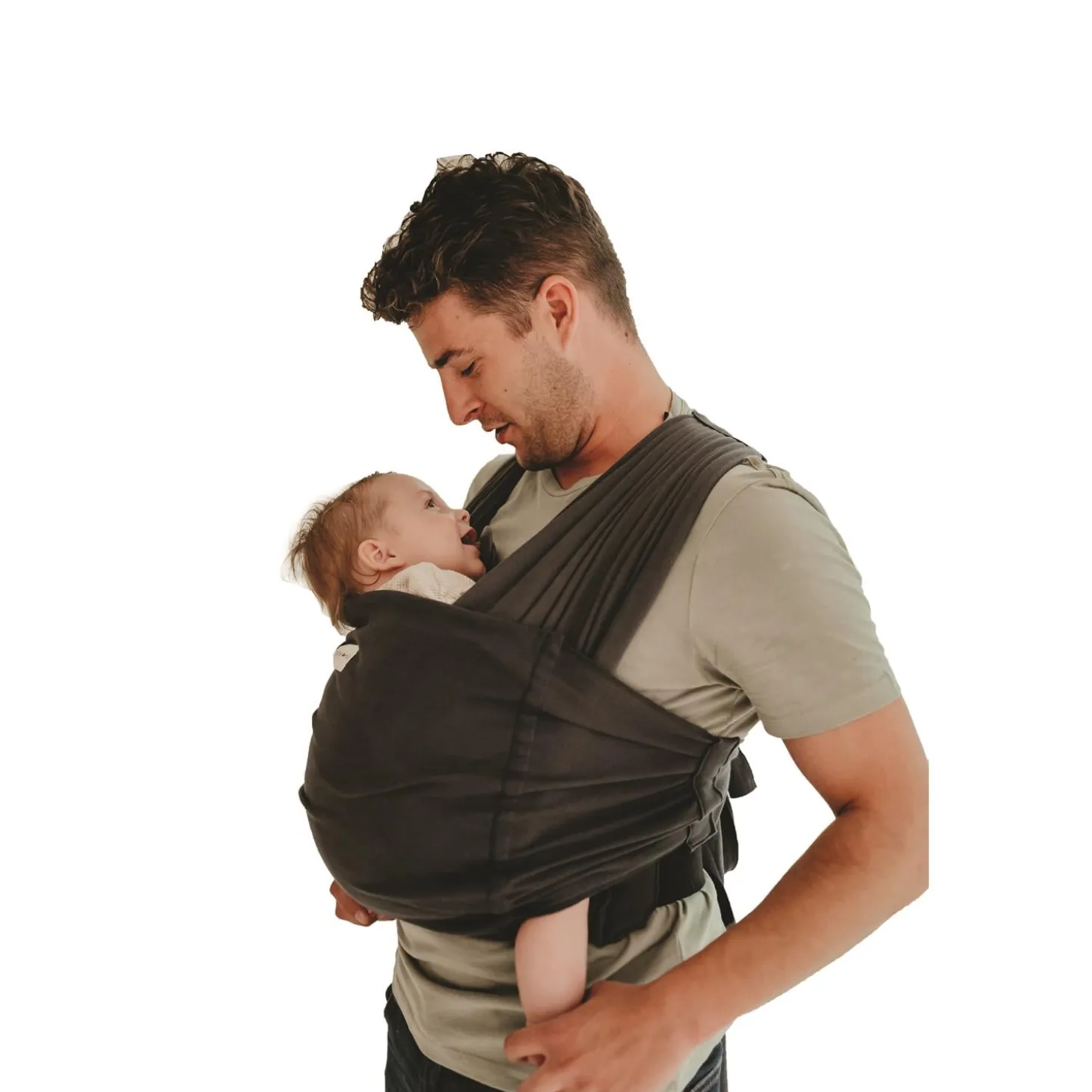 Babylonia Baby Carriers Echarpe de portage extensible Tricot Easy Dark Grey