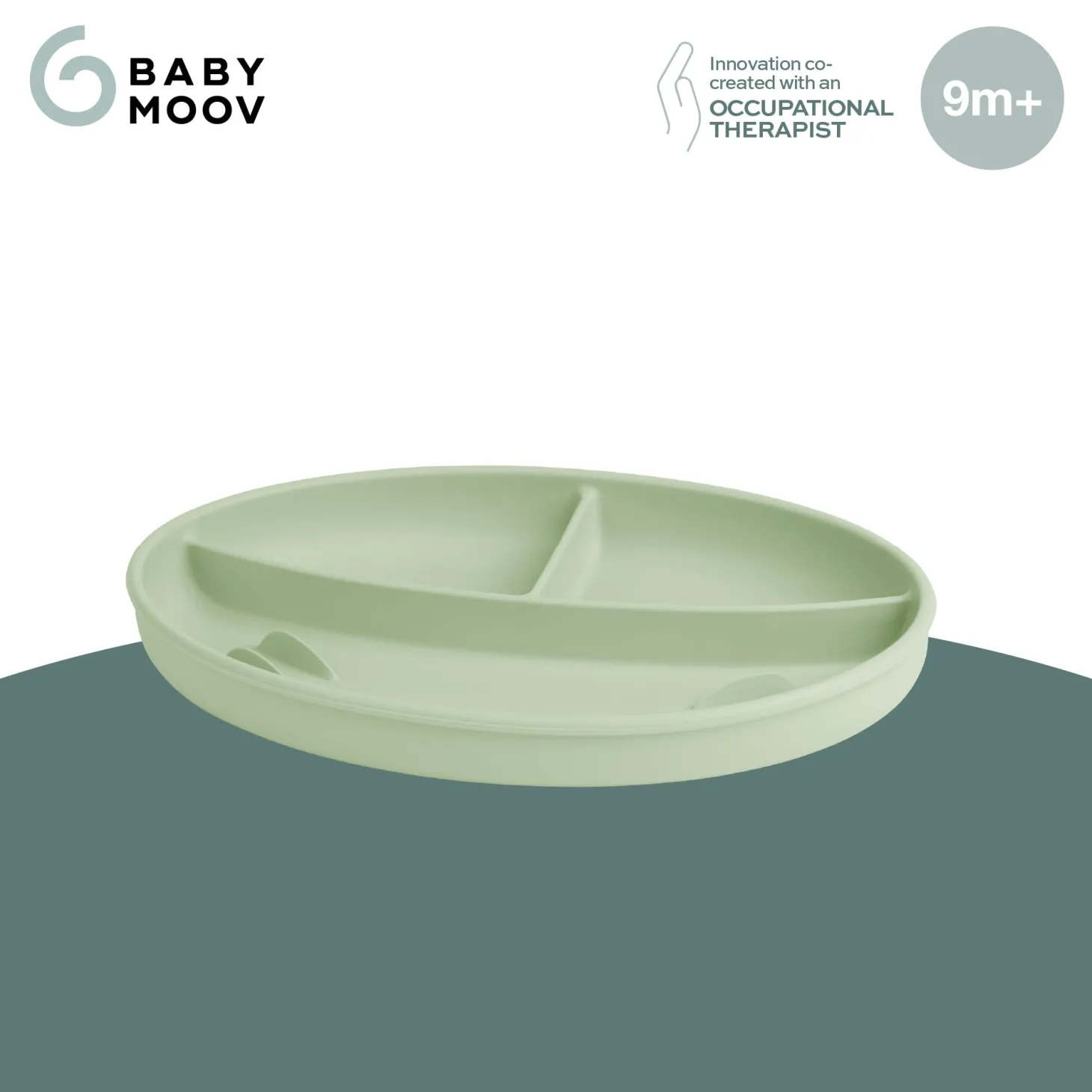 Babymoov Assiette Compartimentée Green