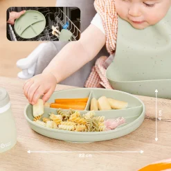 Babymoov Assiette Compartimentée Green