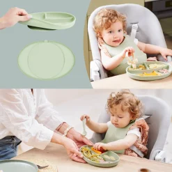 Babymoov Assiette Compartimentée Green