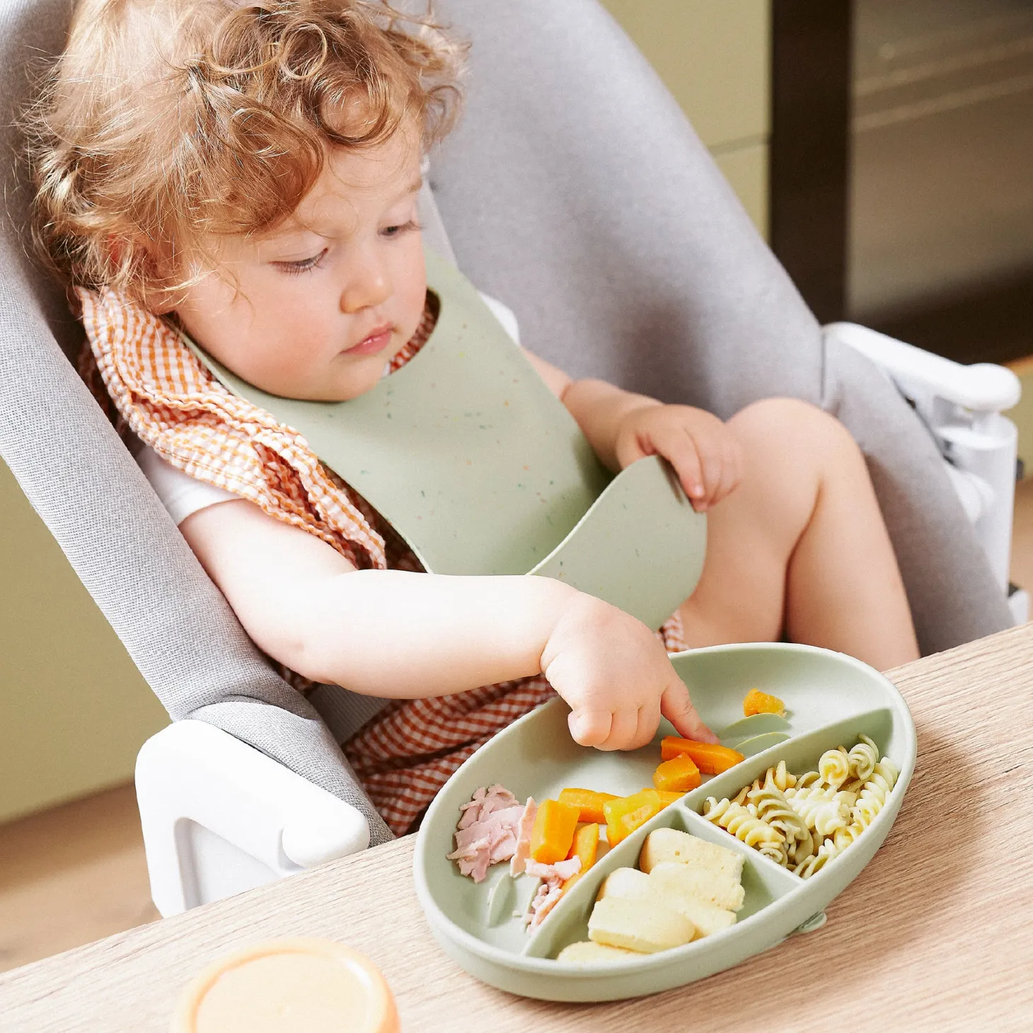 Babymoov Assiette Compartimentée Green