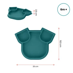 Babymoov                    Assiette Isy en silicone    Bleu