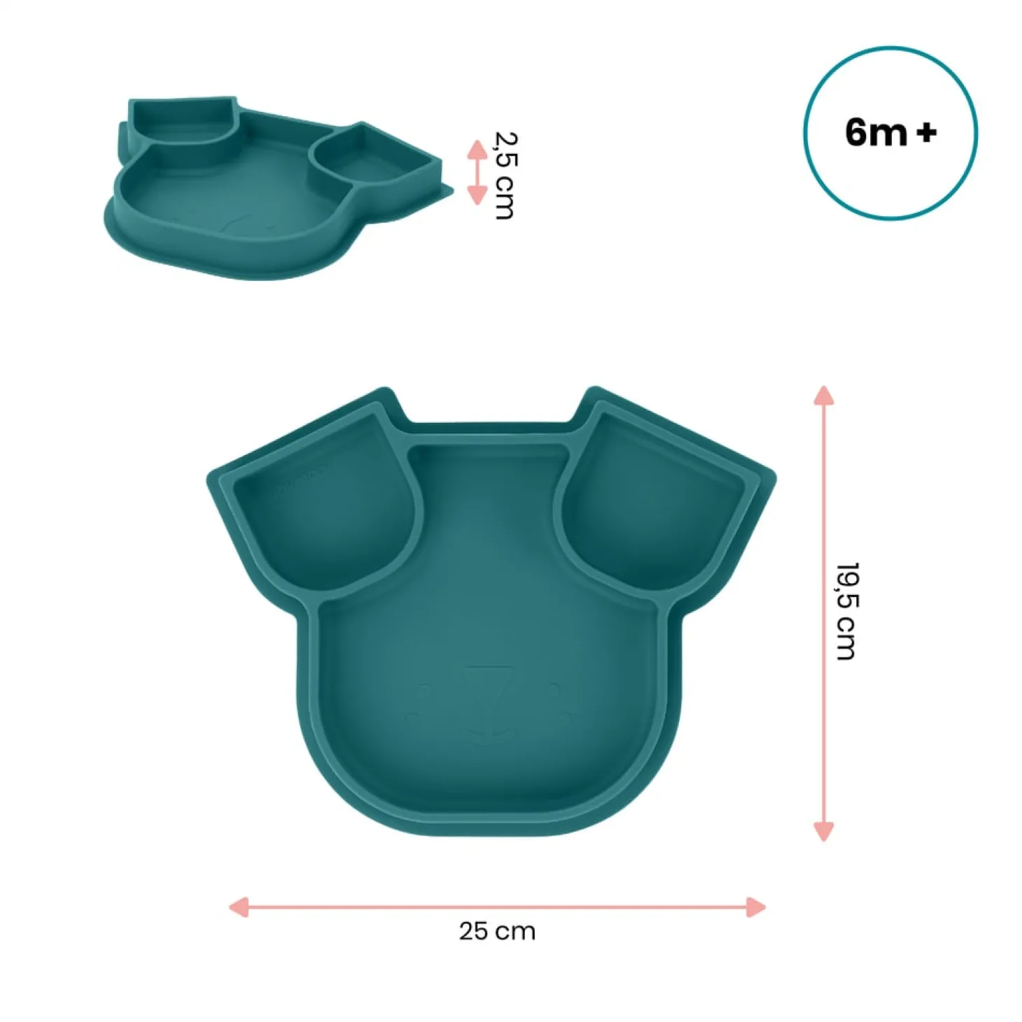 Babymoov Assiette Isy en silicone Bleu