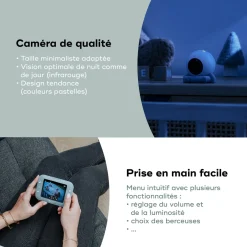 Babymoov Babyphone vidéo Yoo Roll Bleu